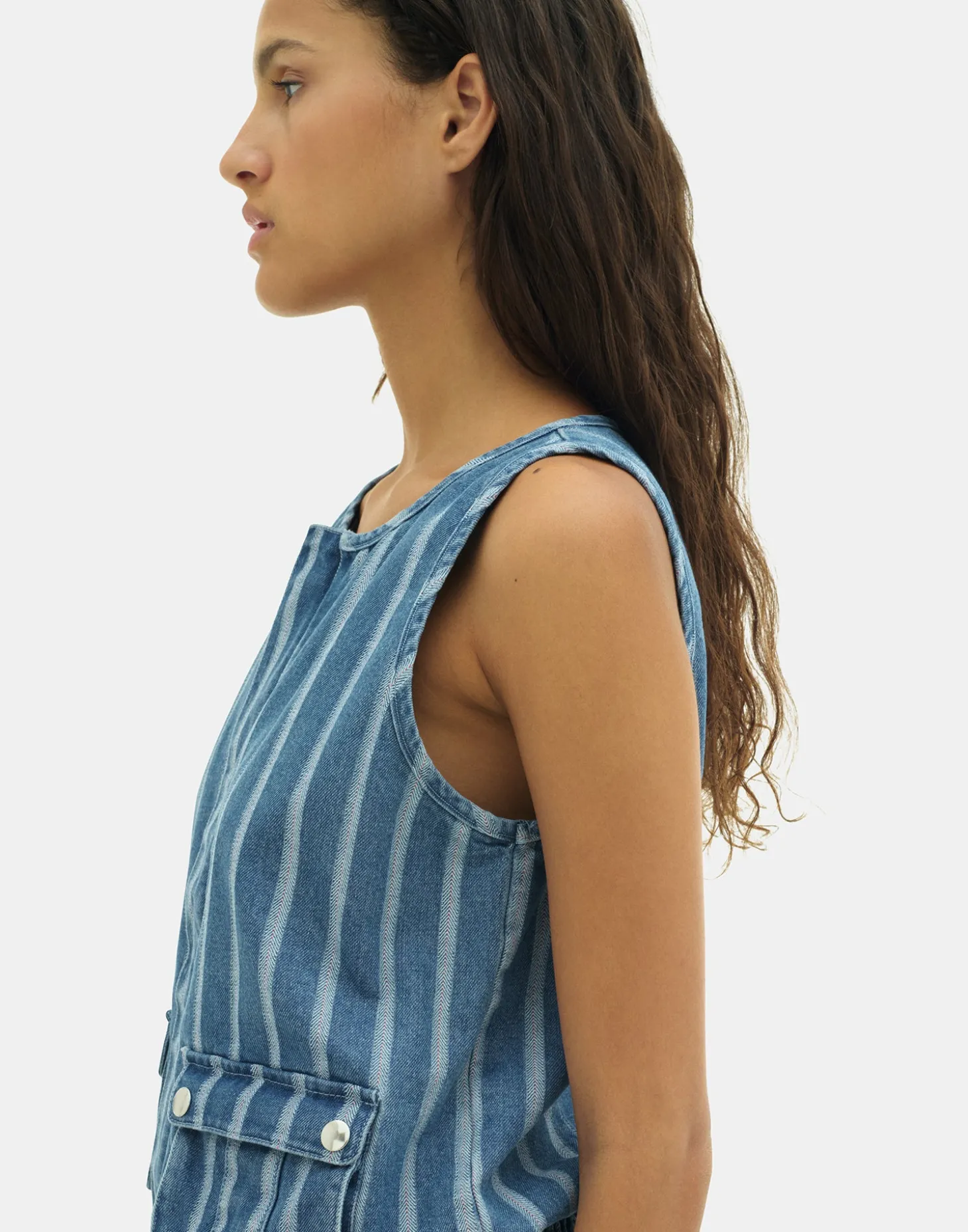 Natura Selection Camisetas Y Tops | Chalecos>Chaleco Denim Neve