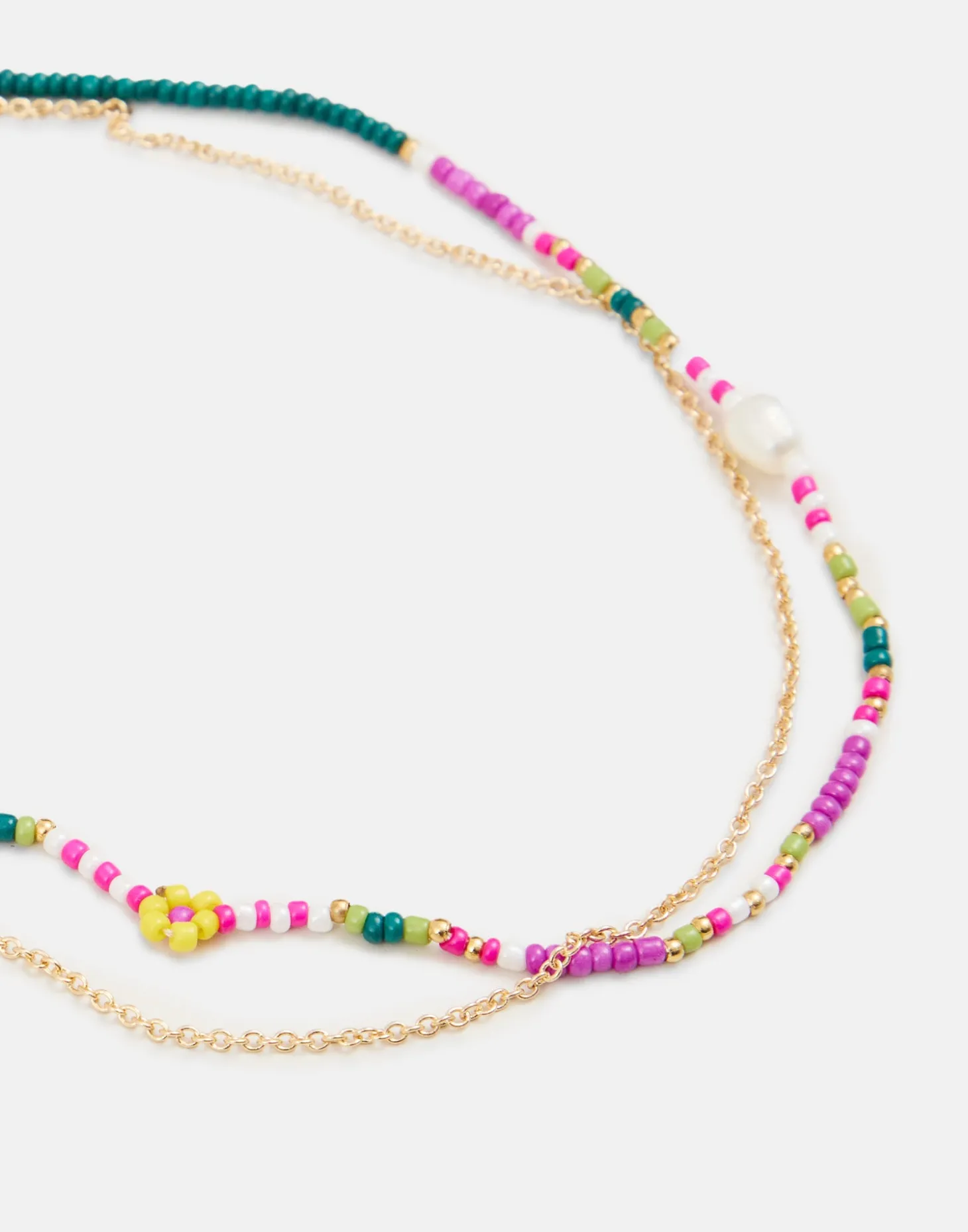 Natura Selection Bisutería>Collar Doble Cadena Beads