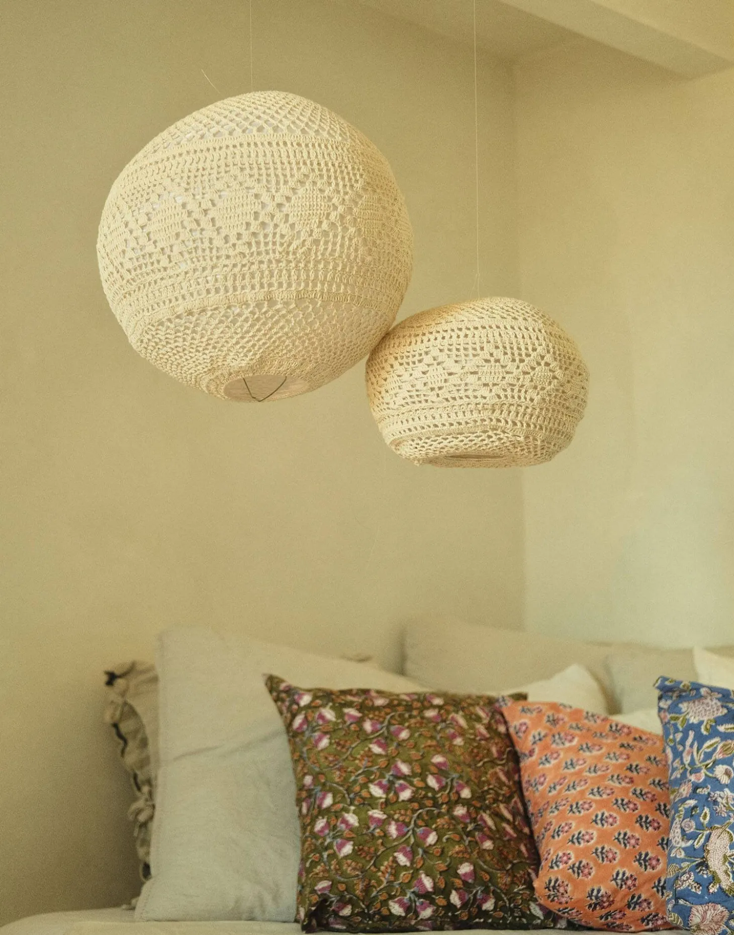 Natura Selection Iluminación | Decoración>Pantalla Lámpara Macramé 35,5 Cm