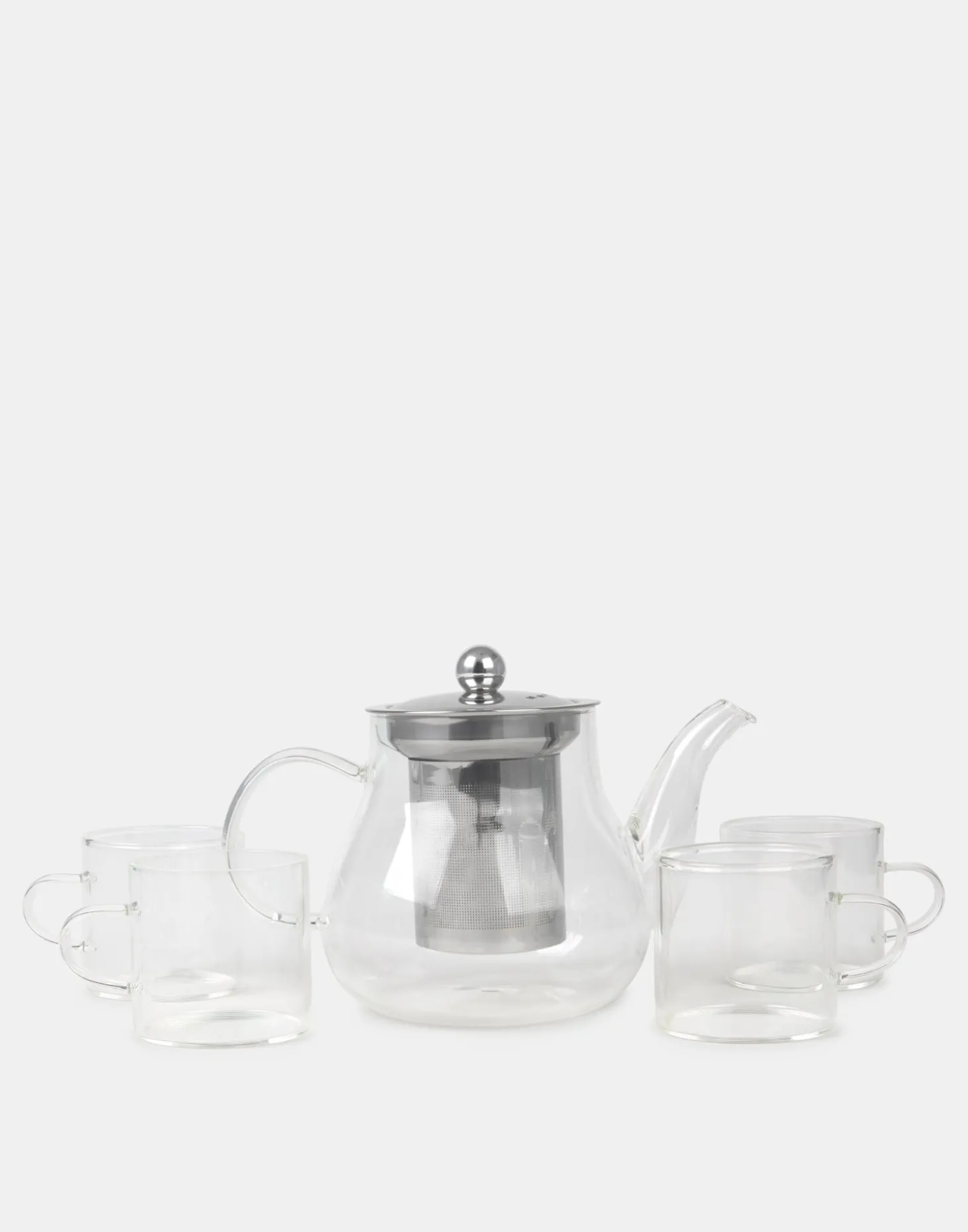 Natura Selection Cocina>Set Tetera Cristal Con 4 Tazas