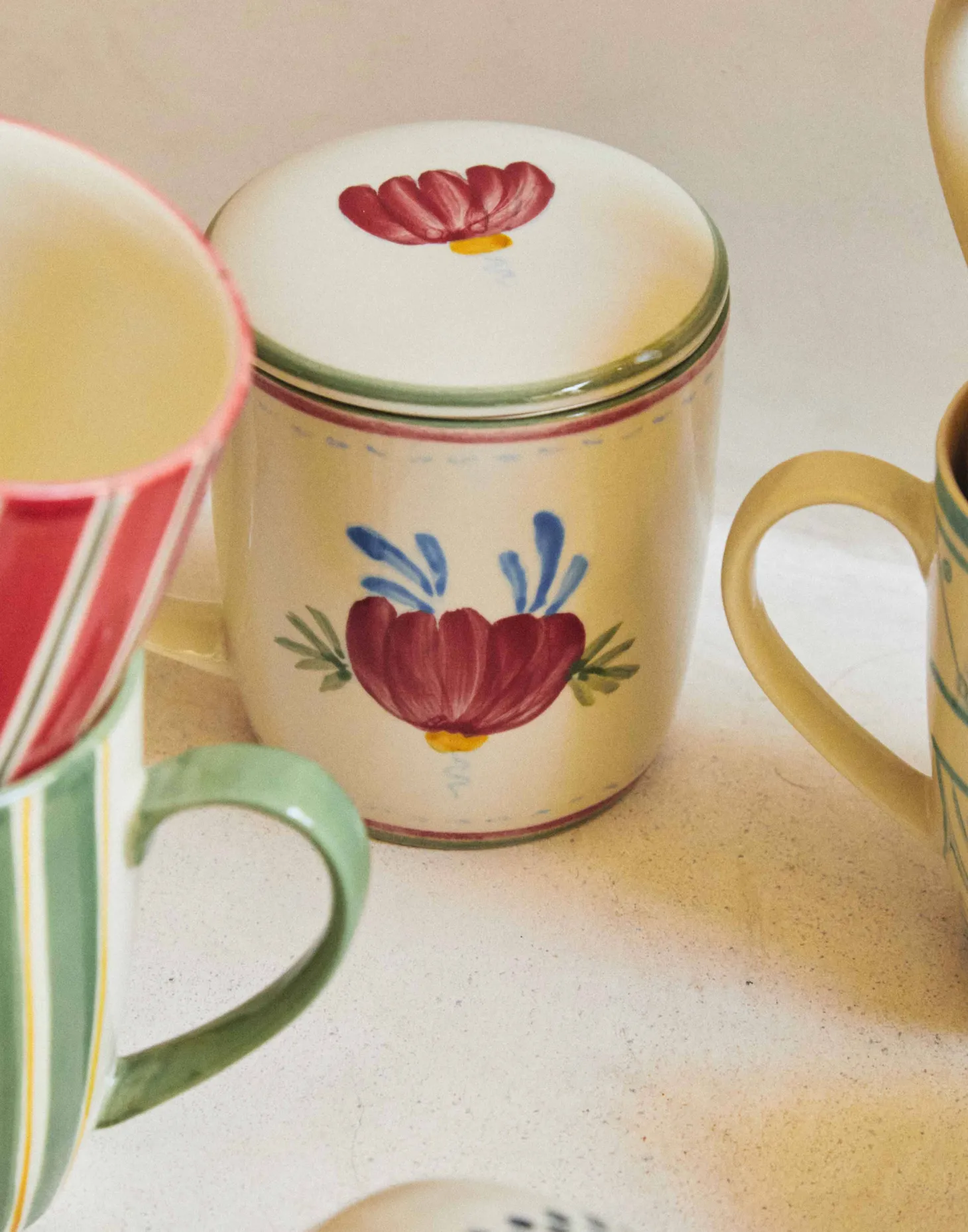 Natura Selection Cocina>Taza Cerámica Con Filtro Flores